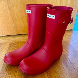 Hunter Original Short Rain Boots Military Red size 39 / 8.5
